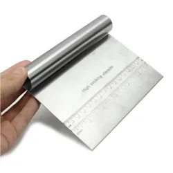 Stainless steel dough slicer - with scaleBakeware