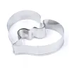 Cookie cutter mold - heart shaped puzzle - stainless steel - 2 piecesBakeware