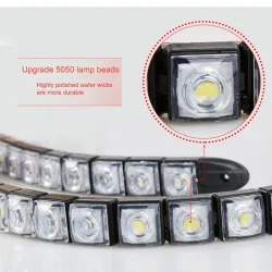 Luces de circulación diurna (DRL)Luz de coche DRL - superbrillante - tira de LED flexible - impermeable - 2 piezas