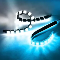 Luces de circulación diurna (DRL)Luz de coche DRL - superbrillante - tira de LED flexible - impermeable - 2 piezas