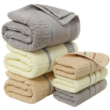 TextilLuxurious large bath / face / hand towel - cotton - 70 * 140cm - 3 pieces set