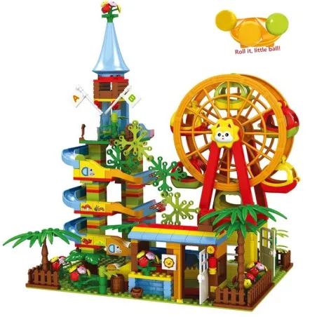 Rompecabezas & juegosPlayground - marble path / ferris wheel - building blocks - toy