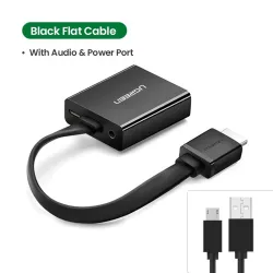 CablesUGREEN - active HDMI to VGA adapter - with 3.5mm audio jack - 1080P