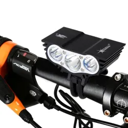Luces8000 lúmenes T6 LED - lámpara de luz delantera de bicicleta - antorcha de 4 modos - paquete de batería y cargador