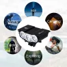 Luces8000 lúmenes T6 LED - lámpara de luz delantera de bicicleta - antorcha de 4 modos - paquete de batería y cargador
