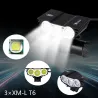 Luces8000 lúmenes T6 LED - lámpara de luz delantera de bicicleta - antorcha de 4 modos - paquete de batería y cargador
