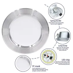 Luces de techoLED ceiling light - recessed round lamp - 5W / 9W / 12W / 15W / 18W - AC 220V-240V - 10 pieces