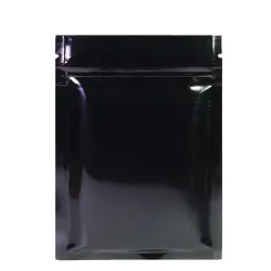 CocinaBolsas de aluminio con cierre hermético - doble cara - con cierre hermético - negro brillante - 100 piezas
