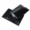 CocinaBolsas de aluminio con cierre hermético - doble cara - con cierre hermético - negro brillante - 100 piezas