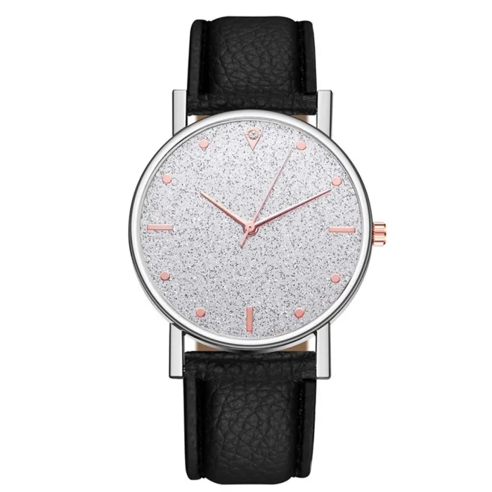 RelojesLuxurious women's quartz watch - leather strap - with rhinestones