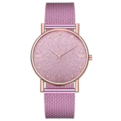 RelojesLuxurious women's Quartz watch - stainless steel strap - dial with rhinestones