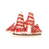 Elegant brooch - with red sailboatBrooches