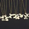 Collar"Always Together Never Apart" - colgante de rompecabezas vintage - collar - 5 piezas