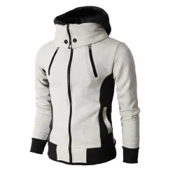Hoodies & SudaderaFashionable men's hoodie - with turtleneck - long sleeves / pockets / zippers