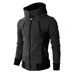 Hoodies & SudaderaFashionable men's hoodie - with turtleneck - long sleeves / pockets / zippers