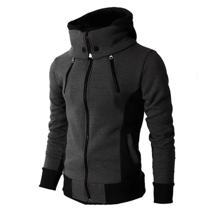 Hoodies & SudaderaFashionable men's hoodie - with turtleneck - long sleeves / pockets / zippers