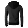 Hoodies & SudaderaFashionable men's hoodie - with turtleneck - long sleeves / pockets / zippers