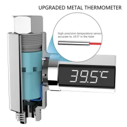 Baño & AseoWater temperature meter - led display - 360 degrees rotation for shower