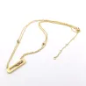 CollarCharming chain necklace for women - rose gold colour - 45cm length - sterling silver