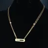 CollarCharming chain necklace for women - rose gold colour - 45cm length - sterling silver