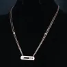 CollarCharming chain necklace for women - rose gold colour - 45cm length - sterling silver