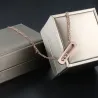 CollarCharming chain necklace for women - rose gold colour - 45cm length - sterling silver