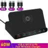 Multi USB - wireless fast charger - ISO / type-C / micro - QC3.0 - 60WChargers
