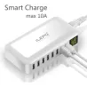 QC3.0 fast charger - 8-port USB HUB - LED display - 60WChargers
