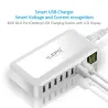 QC3.0 fast charger - 8-port USB HUB - LED display - 60WChargers