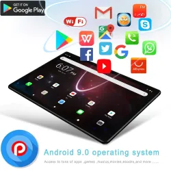 TabletsTablet 4G de 10,1 pulgadas - 2GB RAM - 32GB ROM - Google Play - Android 9 - Octa Core - WiFi - Bluetooth - GPS - cámara