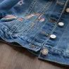 Kids denim jacket - with floral embroideryClothes
