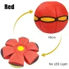 JuguetesForma de flor plana - bola de disco - OVNI volador - con LED - juguete arrojadizo