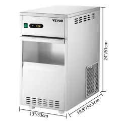 CocinaMáquina de hielo eléctrica - fabricante de copos de nieve - trituradora de hielo - acero inoxidable - 270W