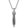 CollarColgante en forma de bala - con collar - acero inoxidable
