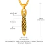 CollarColgante en forma de bala - con collar - acero inoxidable