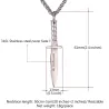 CollarColgante en forma de cuchillo con collar - estilo Hip Hop - acero inoxidable
