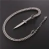 CollarColgante en forma de cuchillo con collar - estilo Hip Hop - acero inoxidable
