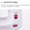 Mini electric sewing machine - dual speed - double threads - leaves / birds patternTextile