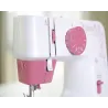 Mini electric sewing machine - dual speed - double threads - leaves / birds patternTextile