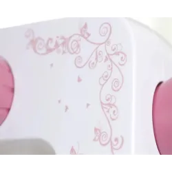 Mini electric sewing machine - dual speed - double threads - leaves / birds patternTextile