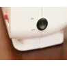Mini electric sewing machine - dual speed - double threads - leaves / birds patternTextile
