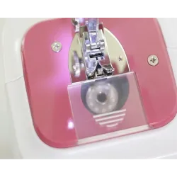 Mini electric sewing machine - dual speed - double threads - leaves / birds patternTextile