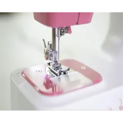Mini electric sewing machine - dual speed - double threads - leaves / birds patternTextile