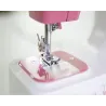Mini electric sewing machine - dual speed - double threads - leaves / birds patternTextile