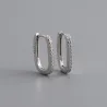 AretesPendientes geométricos de moda - con circonitas - plata de ley 925