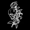 PegatinasVinilo adhesivo para coche/moto - calavera con rosas