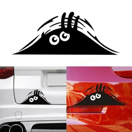 PegatinasEtiqueta engomada autoadhesiva del coche - impermeable - graciosos ojos monstruosos