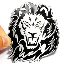 Car / motorcycle sticker - metal emblem - 3D lion's headStickers
