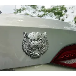 Car / motorcycle sticker - metal emblem - 3D tiger's headStickers