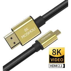 Micro HDMI to HDMI cable - 2.1 3D 8K 1080P - high speed - for GoPro Hero 7 6 5 / Sony A6000 / Nikon / Canon camerasCables